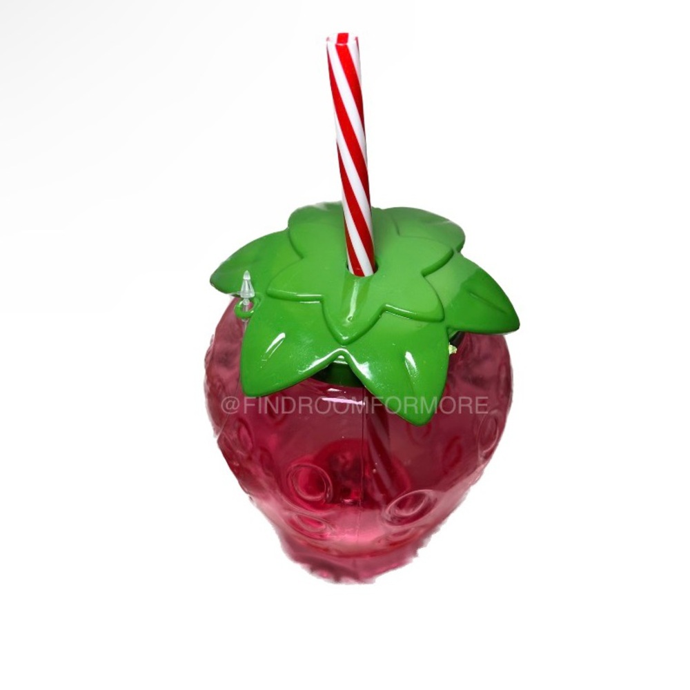 Strawberry Shaped LED Tumbler with Straw - Picture 4 of 7